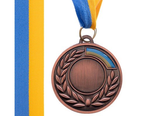 Заготовка медали спортивной с лентой SP-Sport UKRAINE с украинской символикой ø5см C-3241 (1-золото, 2-серебро, 3-бронза)