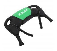 Мешок Болгарский Bulgarian bag Zelart TA-7826-5 5кг (PVC, наполнитель-металические шарики, вес 5кг, черный-зеленый)