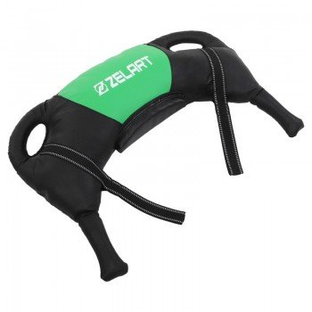 Мешок Болгарский Bulgarian bag Zelart TA-7826-5 5кг (PVC, наполнитель-металические шарики, вес 5кг, черный-зеленый)