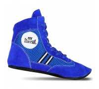 Борцовки для самбо размер 32-45 MATSA MA-0718-BL (верх-замша, низ-замша, синий)