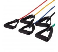 Эспандер Resistance Band многофункциональный 5 жгутов Zelart ET-500 (5 эсп, креп.на дверь, 10 рукоят, сумка)