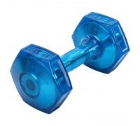 Гантель для фитнеса с TPU покрытием 1штука Zelart Jelly Urethane Coated Dumbbell TA-2946-12_5LB (1x5,7кг) (1шт, TPU, синий) MD2129