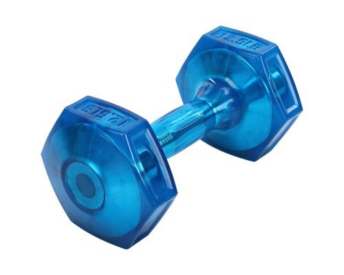 Гантель для фитнеса с TPU покрытием 1штука Zelart Jelly Urethane Coated Dumbbell TA-2946-12_5LB (1x5,7кг) (1шт, TPU, синий) MD2129