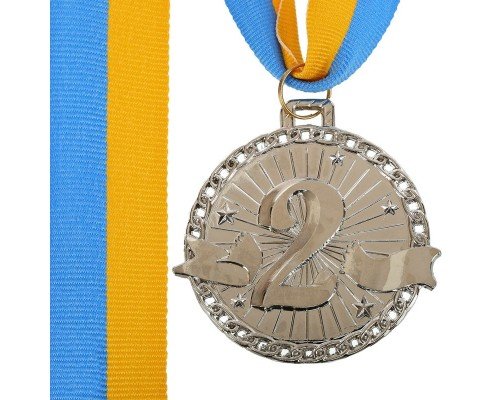 Медаль спортивная с лентой SP-Sport SUCCESS ø6,5см C-0643 (металл, ø6см, 38g, 1-золото, 2-серебро, 3-бронза)