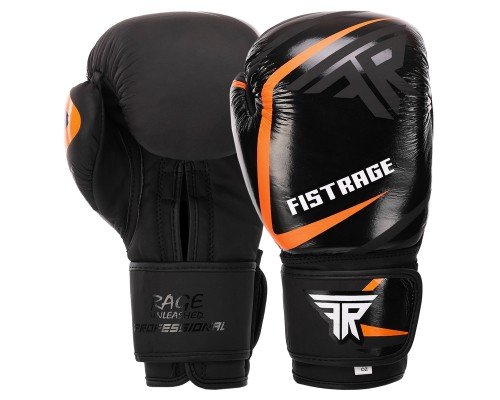 Перчатки боксерские на липучке кожаные FISTRAGE VL-4279 (размер 10-14oz, цвета в ассортименте)