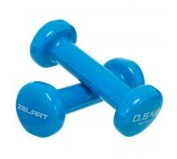 Гантели для фитнеса виниловые 2штуки Zelart Beauty TA-5225-0_5 (2x0,5кг) (2шт, цвета в ассортименте)