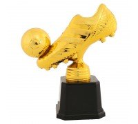 Фигура наградная спортивная SP-Sport Бутса с мячом JZ2227B (пластик, р-р 21х18,5см, золото)