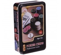Набор для покера в металлической коробке Professional Poker chips SP-Sport IG-4590 80 фишек (80 фишек, с номиналом, 1 кол.карт)