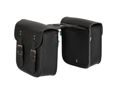 Кофры боковые для мотоцикла из экокожи Chopper 2шт SP-Sport HL613 (исскуственная кожа, р-р 28x27x12см, черный)