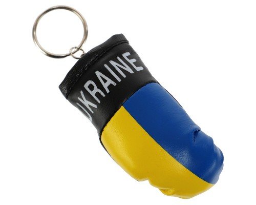 Брелок для ключей SP-Sport Перчатка боксерская Украина FB-2077 (PU, металл, 1уп-12шт, цена за 1шт)