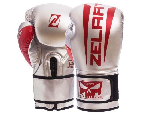 Перчатки боксерские на липучке PU Zelart BO-1323 (размер 10-14oz, цвета в ассортименте)