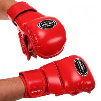 Перчатки Крабы спаринговые для MMA композитная кожа ZELART BO-3495 (р-р S-XL, цвета в ассортименте)
