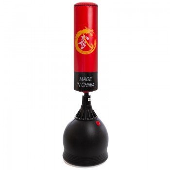 Мешок боксерский напольный для отработки ударов с водоналивным основанием SP-Sport SC-87002 (верх-PVC, р-р l-165 см, красный-черный)уп. в 2ящ