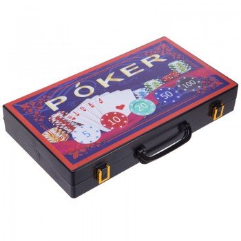 Набор для покера в пластиковом кейсе Poker game set Poker game set SP-Sport 300S-A 300 фишек 300 фишек (300 фишек, с номиналом, 2 кол.карт,5куб)