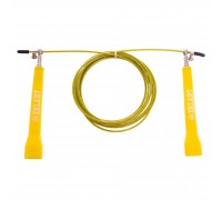 Скакалка скоростная Кроссфит с шарнирным подшипником и стальным тросом Zelart FI-5101 2,75м Желтый Скакалка скоростная Кроссфит с шарнирным подшипником и стальным тросом Zelart FI-5101 2,75м Желтый