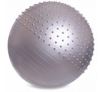 Фитбол мяч для фитнеса полумассажный 2в1 ø85см Zelart FI-4437-85 (PVC, 1400г, ABS, цвета в ассортименте)