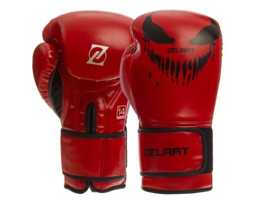 Перчатки боксерские на липучке PU Zelart BO-1370 (размер 10-14oz, цвета в ассортименте)