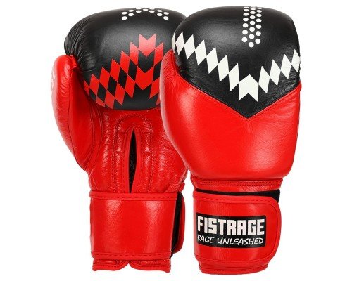 Перчатки боксерские на липучке кожаные FISTRAGE VL-7828 (размер 10-14oz, цвета в ассортименте)