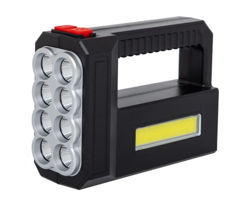 Фонарь-прожектор переносной X-BALOG LF-1780 (пластик, 8 LED, COB, USB-вход, солнечная батарея, р-р 9,5х13,4см)