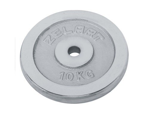 Блины диски хромированные внутренний ø31мм Zelart TA-7786-10 10кг (чугун хромированный)