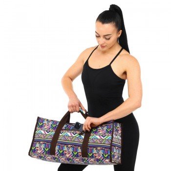 Сумка для йоги Yoga bag SP-Sport DoYourYoga FI-6971-2 (размер 22х24х54см, полиэстер, хлопок, темно-синий-фиолетовый)