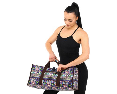 Сумка для йоги Yoga bag SP-Sport DoYourYoga FI-6971-2 (размер 22х24х54см, полиэстер, хлопок, темно-синий-фиолетовый)