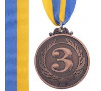Медаль спортивная с лентой SP-Sport FAME ø5см C-3164  (металл, ø5см, 20g, 1-золото, 2-серебро, 3-бронза)