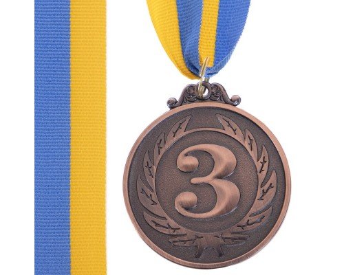 Медаль спортивная с лентой SP-Sport FAME ø5см C-3164  (металл, ø5см, 20g, 1-золото, 2-серебро, 3-бронза)