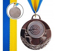 Медаль спортивная с лентой тематическая  SP-Sport AIM Стрельба ø5см C-4846-0005 (металл, 25g, 1-золото, 2-серебро, 3-бронза)