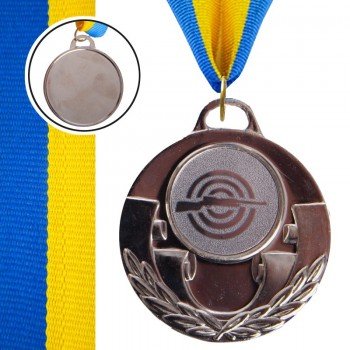 Медаль спортивная с лентой тематическая  SP-Sport AIM Стрельба ø5см C-4846-0005 (металл, 25g, 1-золото, 2-серебро, 3-бронза)