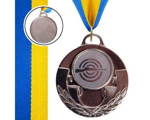 Медаль спортивная с лентой тематическая  SP-Sport AIM Стрельба ø5см C-4846-0005 (металл, 25g, 1-золото, 2-серебро, 3-бронза)