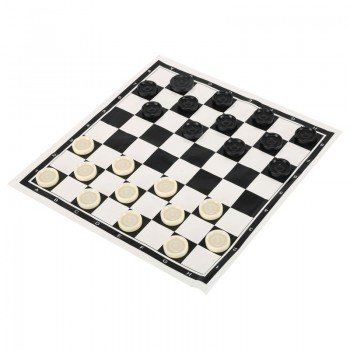 Шашки с виниловым игровым полем SP-Sport IG-3103-SHASHKI (пластик, d шашки-2,8см)