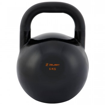 Гиря стальная окрашенная черная Zelart TA-7795-6 6кг черный