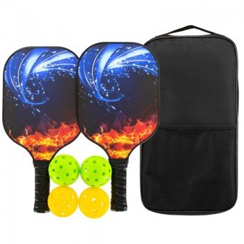 Набор для пиклбола 2 ракетки, 4 мяча с чехлом SP-Sport PICKLEBALL MT-8729 (древесина, пластик)