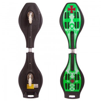 Роллерсерф двухколесный RipStik Рипстик Вейвборд SP-Sport SKULL SK-8833 (PP, колесо-PU светящ., размер 86x23x12см, 34", цвета в ассортименте)