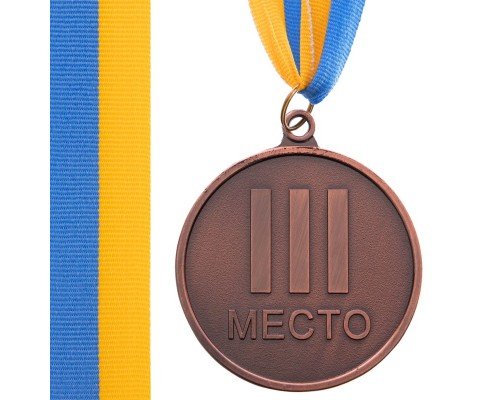 Медаль спортивная с лентой SP-Sport WORTH ø6,5см C-4520-6_5 (металл, ø6,5см, 38g золото, серебро, бронза)