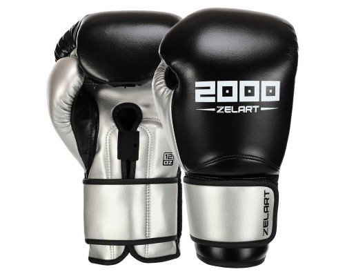 Перчатки боксерские на липучке композитная кожа ZELART BO-3897 (размер 10-16oz, цвета в ассортименте)