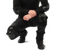 Комплект мотозащиты наколенники и налокотники SOULRIDING SP-Sport M-9333 (пластик, полиэстер, черный)