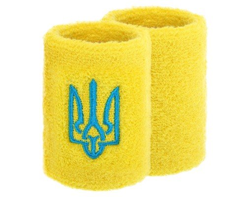 Напульсник спортивный махровый от пота на запястье 1штука Герб Украины BC-9280 (хлопок, полиэстер, безразмерный, цвета в ассортименте)