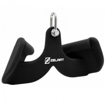 Рукоятка для тяги c узким хватом Pull Down Handle нескользящее покрытие Zelart TA-00061 (31х12х15см, черный)