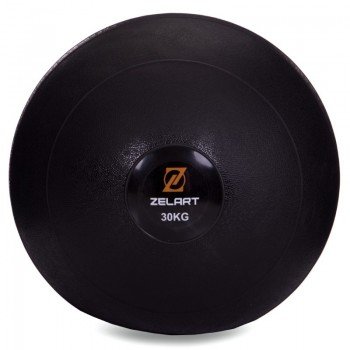 Слэмбол мяч набивной для кроссфита и фитнеса Slam Ball Zelart FI-2672-30 30кг (MD1241-30) (PVC, d-29,8см, черный)