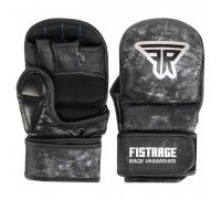 Перчатки Крабы спаринговые для MMA кожаные FISTRAGE VL-6479 (р-р S-XL, темно-синий)