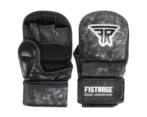 Перчатки Крабы спаринговые для MMA кожаные FISTRAGE VL-6479 (р-р S-XL, темно-синий)