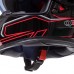Мотошлем интеграл (full face) QKE M-3821 M-XL черный-красный