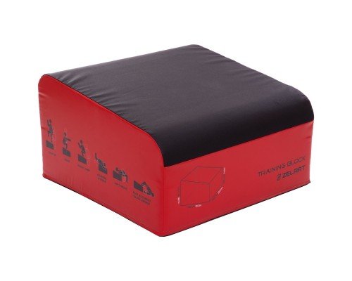 Бокс плиометрический тумба для кроссфита Плиобокс Plyo box Zelart FI-3632 (MD6515) (PU, PVC, размер 76x76x36/46см, красный-черный)