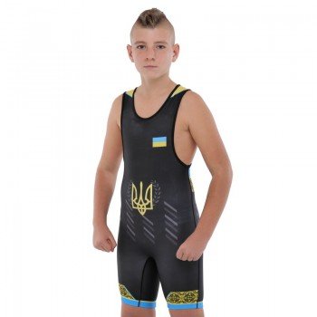 Трико для борьбы детское UKRAINE SP-Sport JY-6607 (бифлекс, рост 128-162см, цвета в ассортименте)