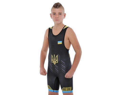 Трико для борьбы детское UKRAINE SP-Sport JY-6607 (бифлекс, рост 128-162см, цвета в ассортименте)