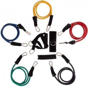 Эспандер Resistance Band многофункциональный 5 жгутов Zelart ET-501 (5 эсп,креп.на дверь, 2 рукоят, 2 лямки)