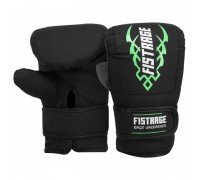 Снарядные перчатки-блинчики для бокса FLEX FISTRAGE VL-6496 (р-р S-XL, черный-салатовый)