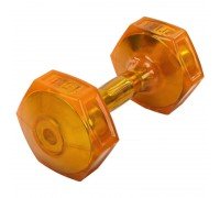 Гантель для фитнеса с TPU покрытием 1штука Zelart Jelly Urethane Coated Dumbbell TA-2946-15LB (1x6,8кг) (1шт, TPU, оранжевый) MD2129